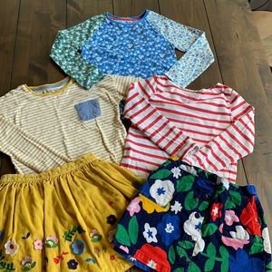 Mini Boden Tee and Skirt Lot 6-7